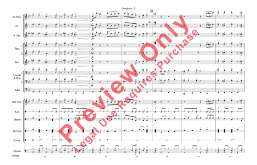 Sing, Sing, Sing Marching Band scores gallery preview page 6