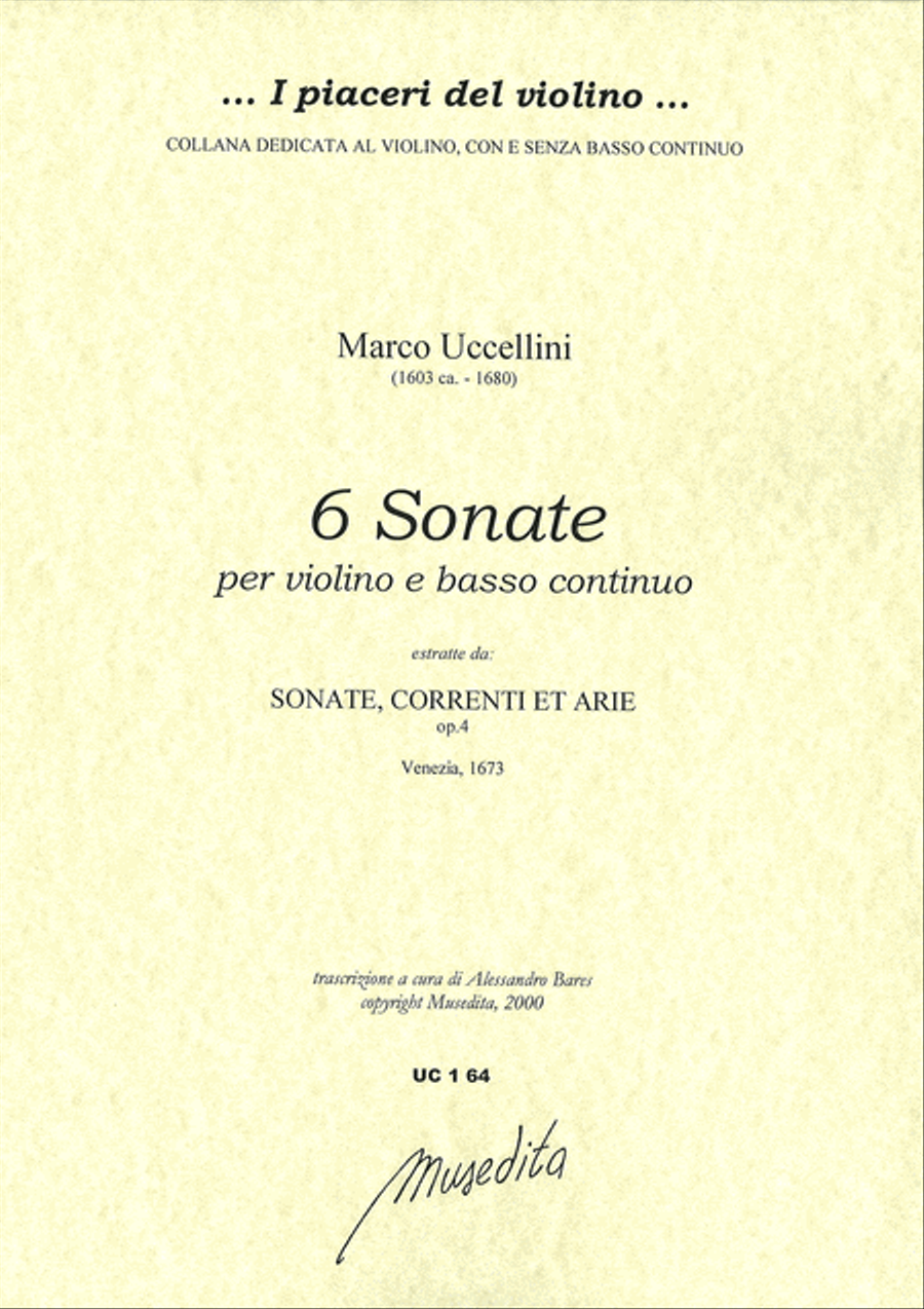 6 Sonate per violino e b.c. (Venezia, 1645) Violin scores gallery preview page 1