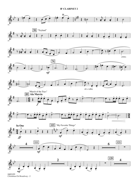 Christmas on Broadway - Bb Clarinet 2