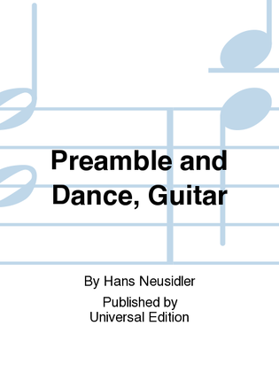 Book cover for Preamble And Dance, Guitar