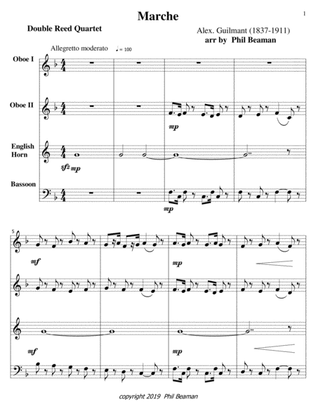 Marche-Guilmant-double reed quartet
