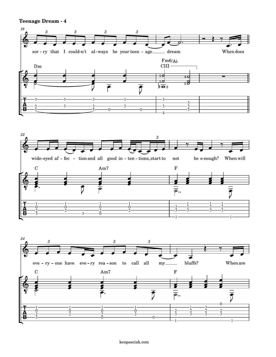 Teenage Dream Teenage Dream Acoustic Guitar scores gallery preview page 6