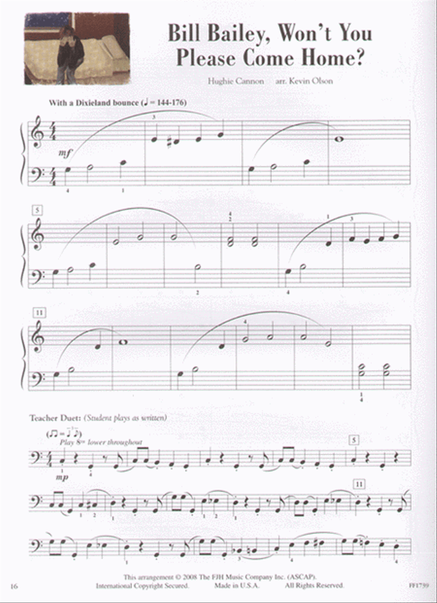 In Recital! with Jazz, Blues, & Rags, Book 1 (NFMC) Piano Method scores gallery preview page 3
