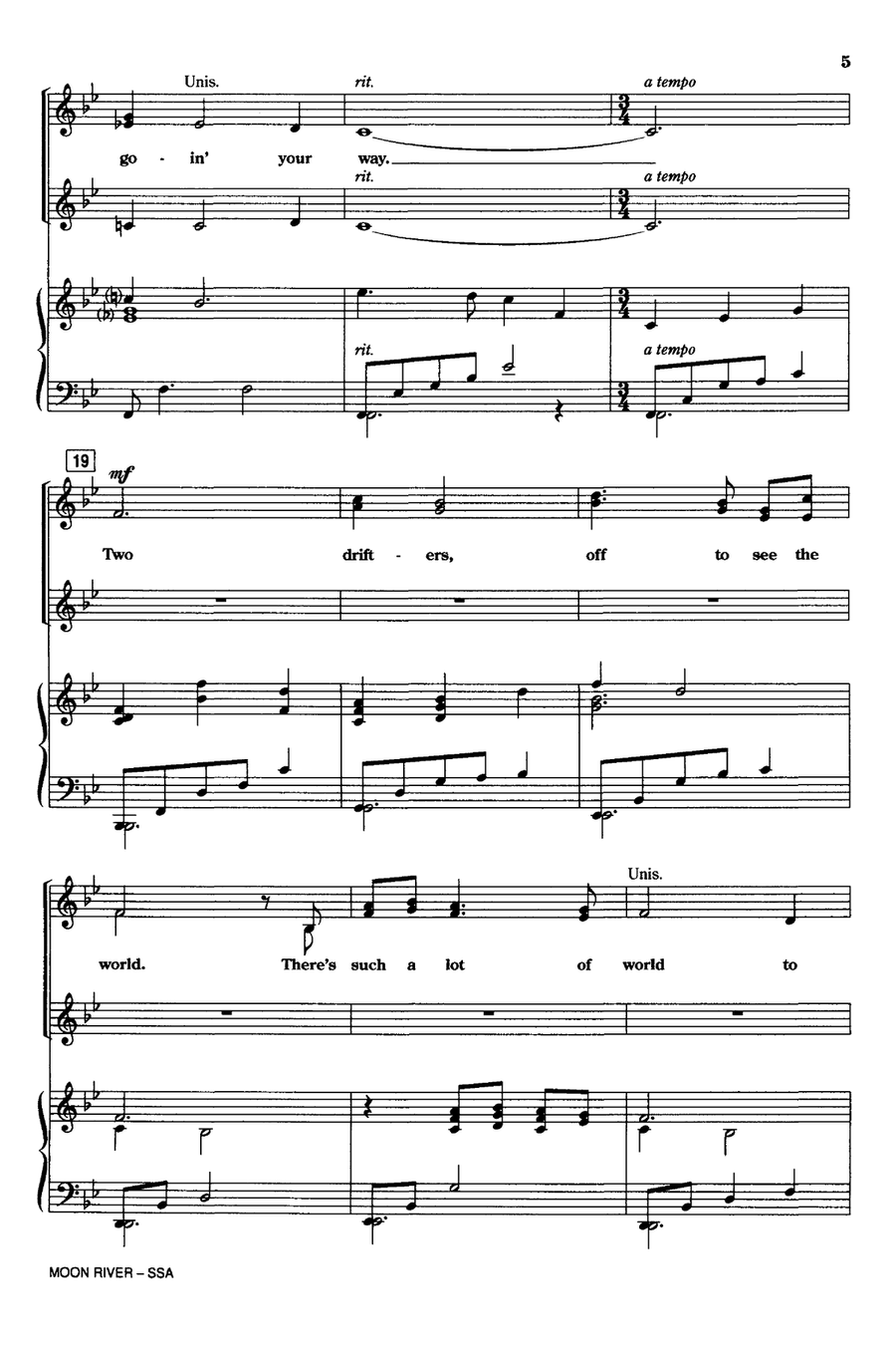 Moon River SSA scores gallery preview page 3