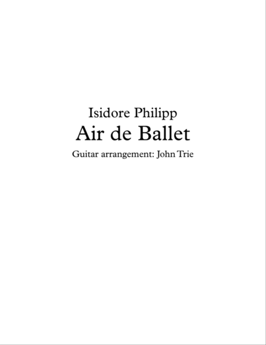 Air de ballet - tab Acoustic Guitar scores gallery preview page 1