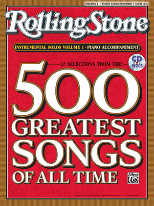 Book cover for Selections from Rolling Stone Magazine's 500 Greatest Songs of All Time (Instrumental Solos)