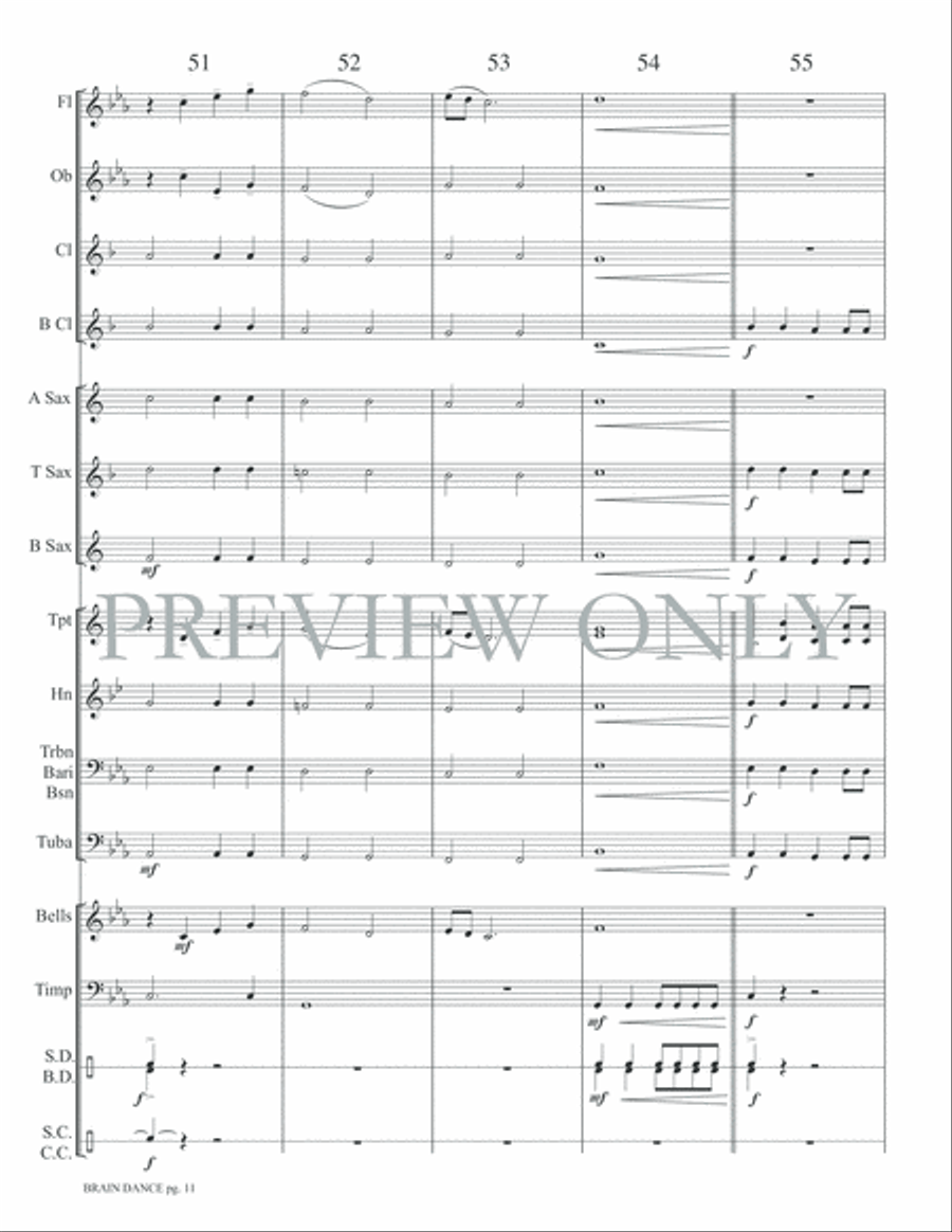 Brain Dance Brain Dance Concert Band scores gallery preview page 14