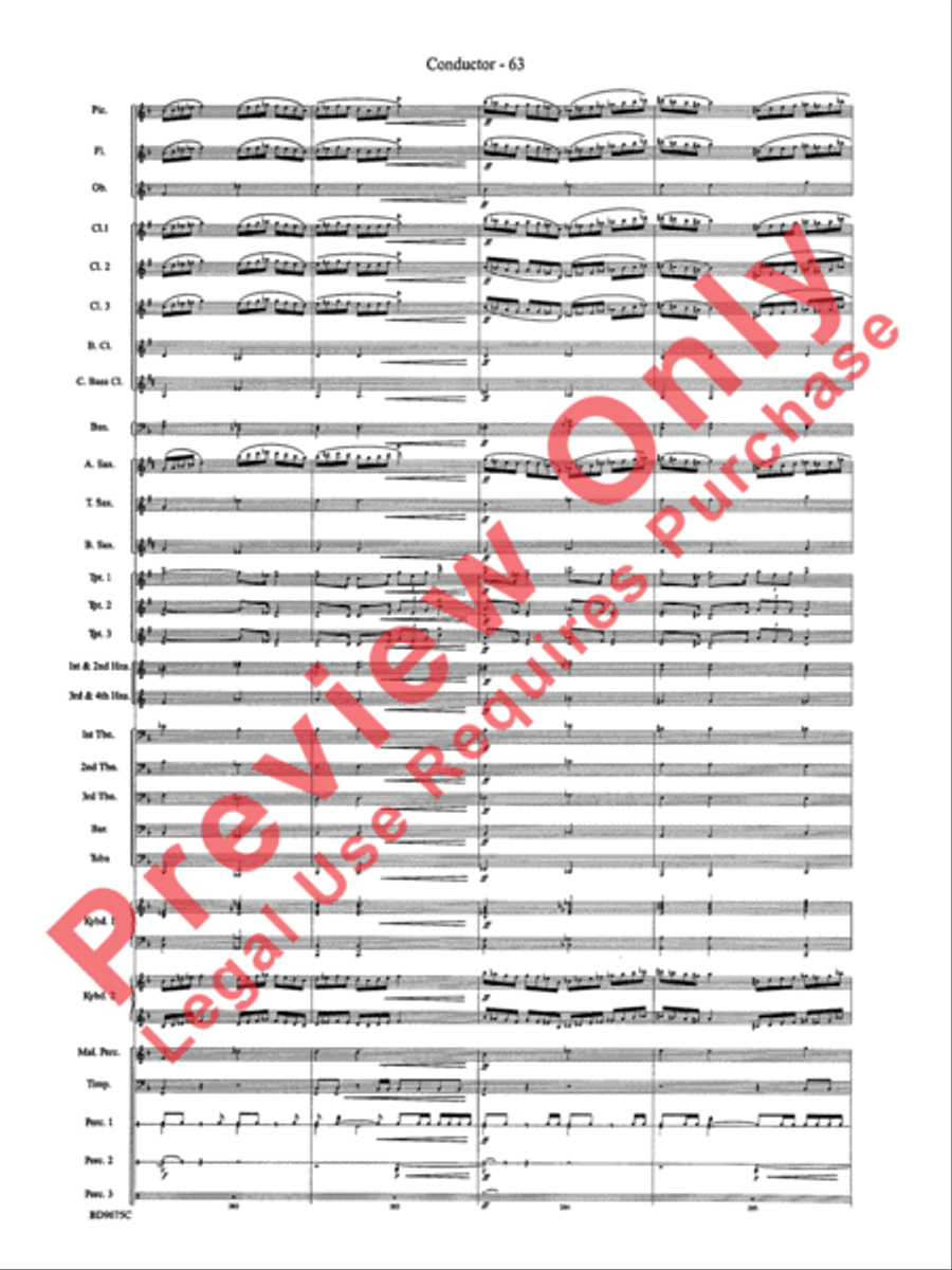 Twelve Seconds to the Moon Concert Band scores gallery preview page 66