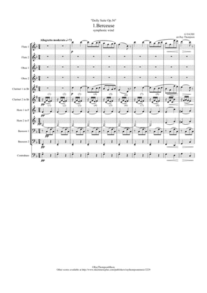 Fauré: Dolly Suite Op.56 No.1 Berceuse (transposed version) - symphonic wind
