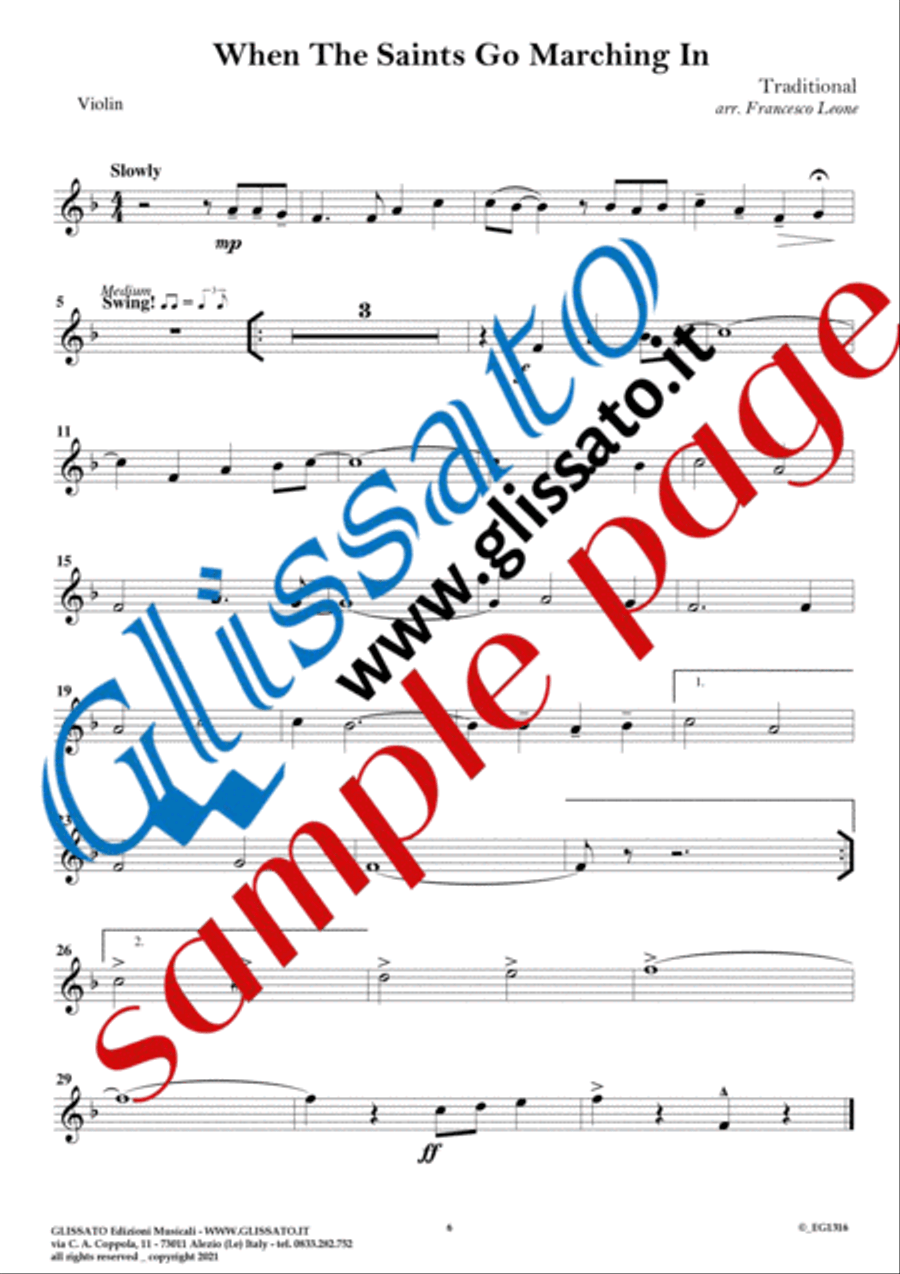 6 Easy Dixieland Tunes - Violin & Piano Violin Solo scores gallery preview page 2