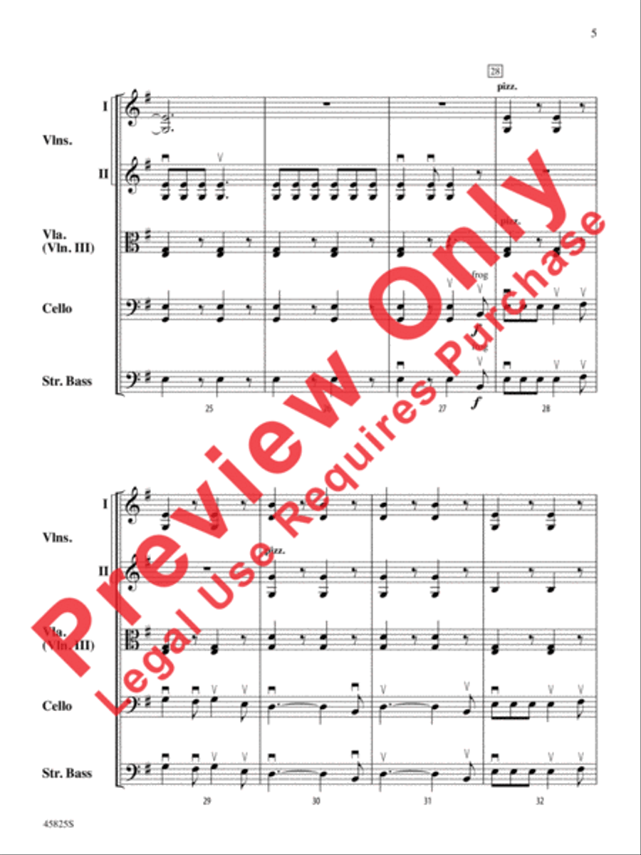 When Johnny Comes Marching Home String Orchestra scores gallery preview page 5