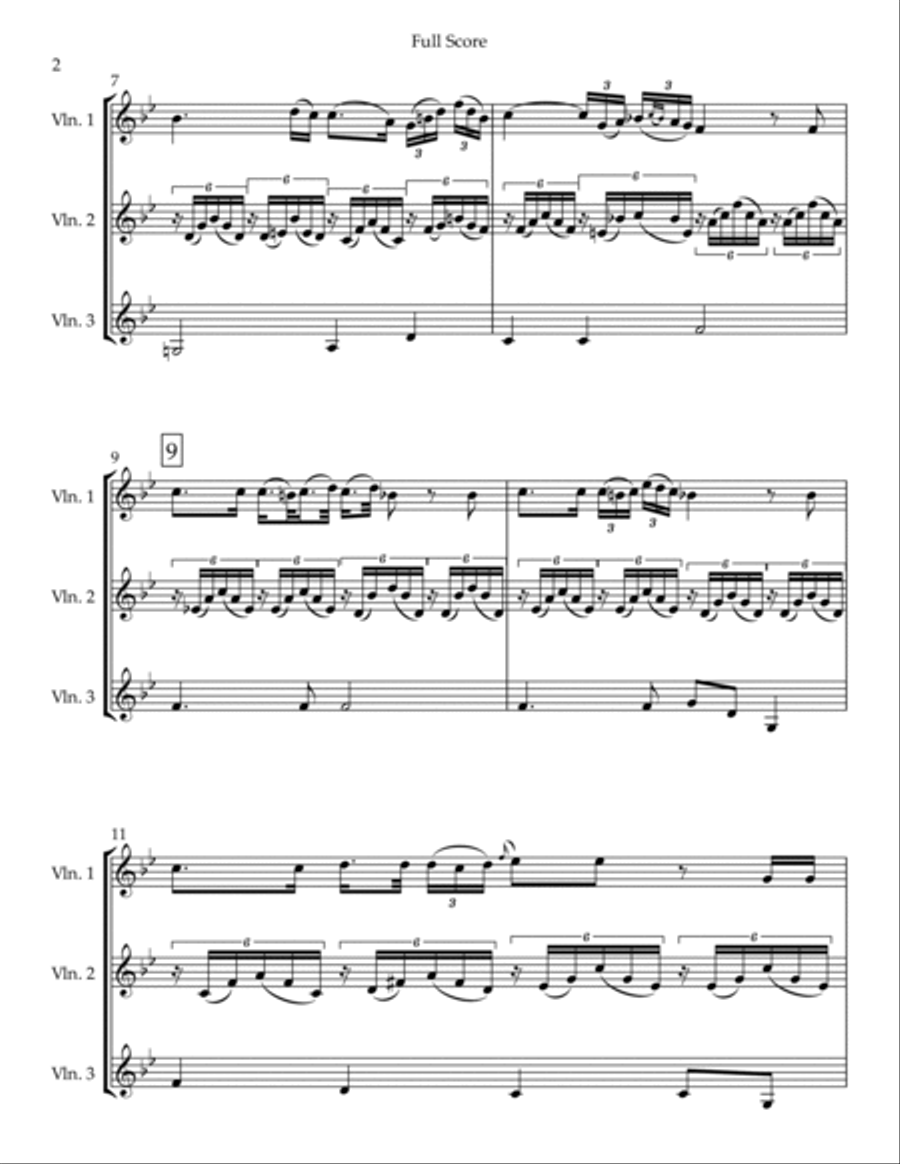 Ave Maria (Franz Schubert) for Violin Trio String Trio scores gallery preview page 2