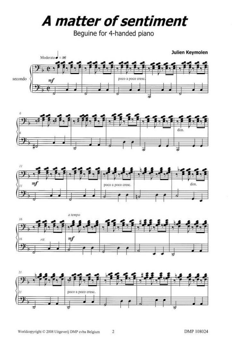 A Matter Of Sentiment Piano Duet scores gallery preview page 2