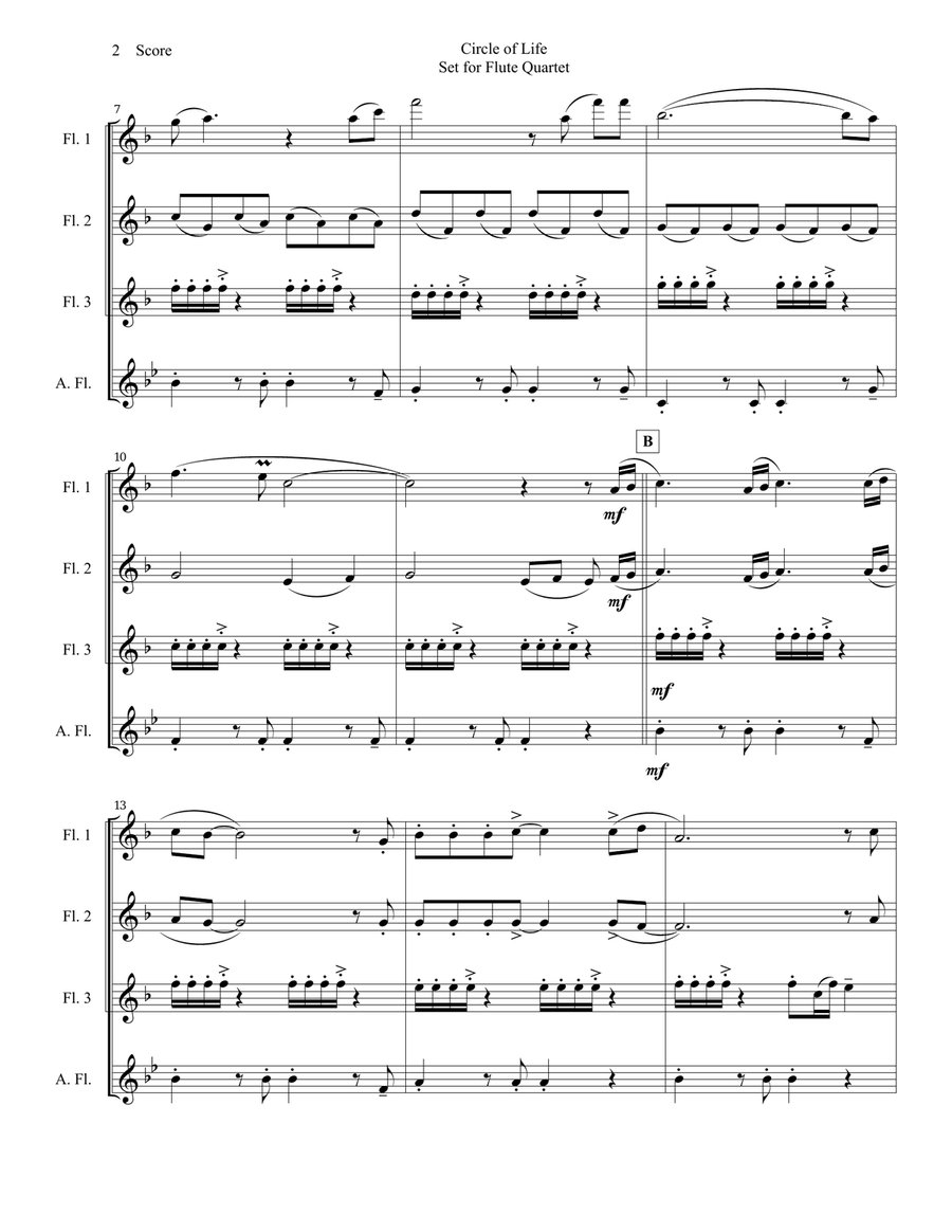 Circle Of Life Woodwind Ensemble scores gallery preview page 3