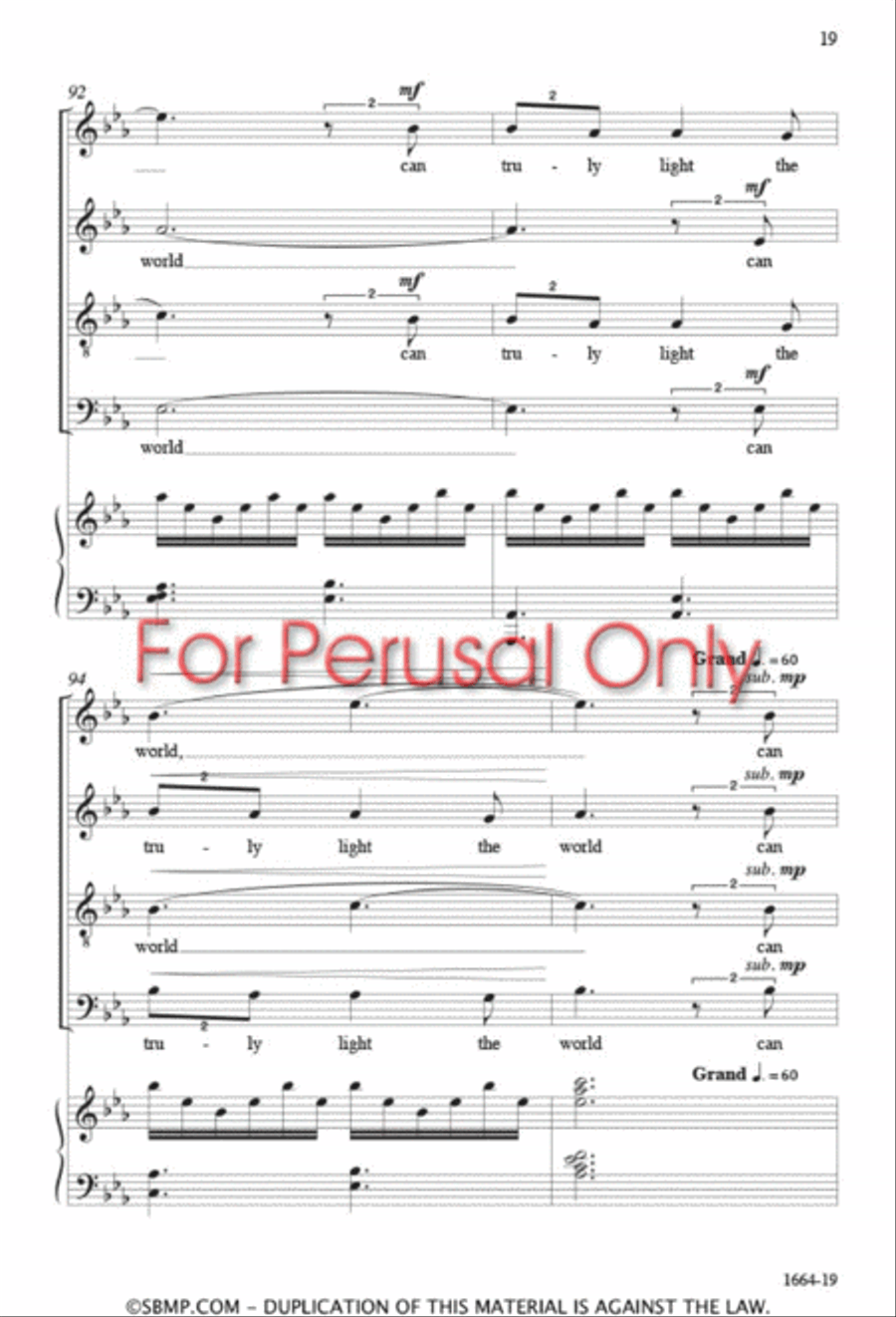 Light the World Light the World 4-Part scores gallery preview page 18