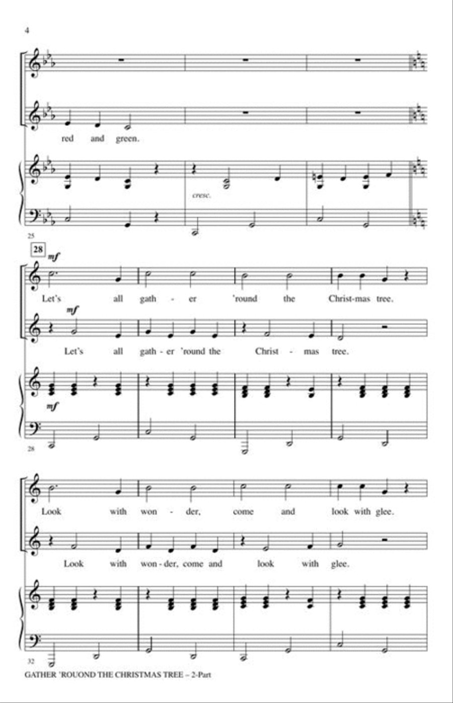 Gather 'Round the Christmas Tree 2-Part scores gallery preview page 4