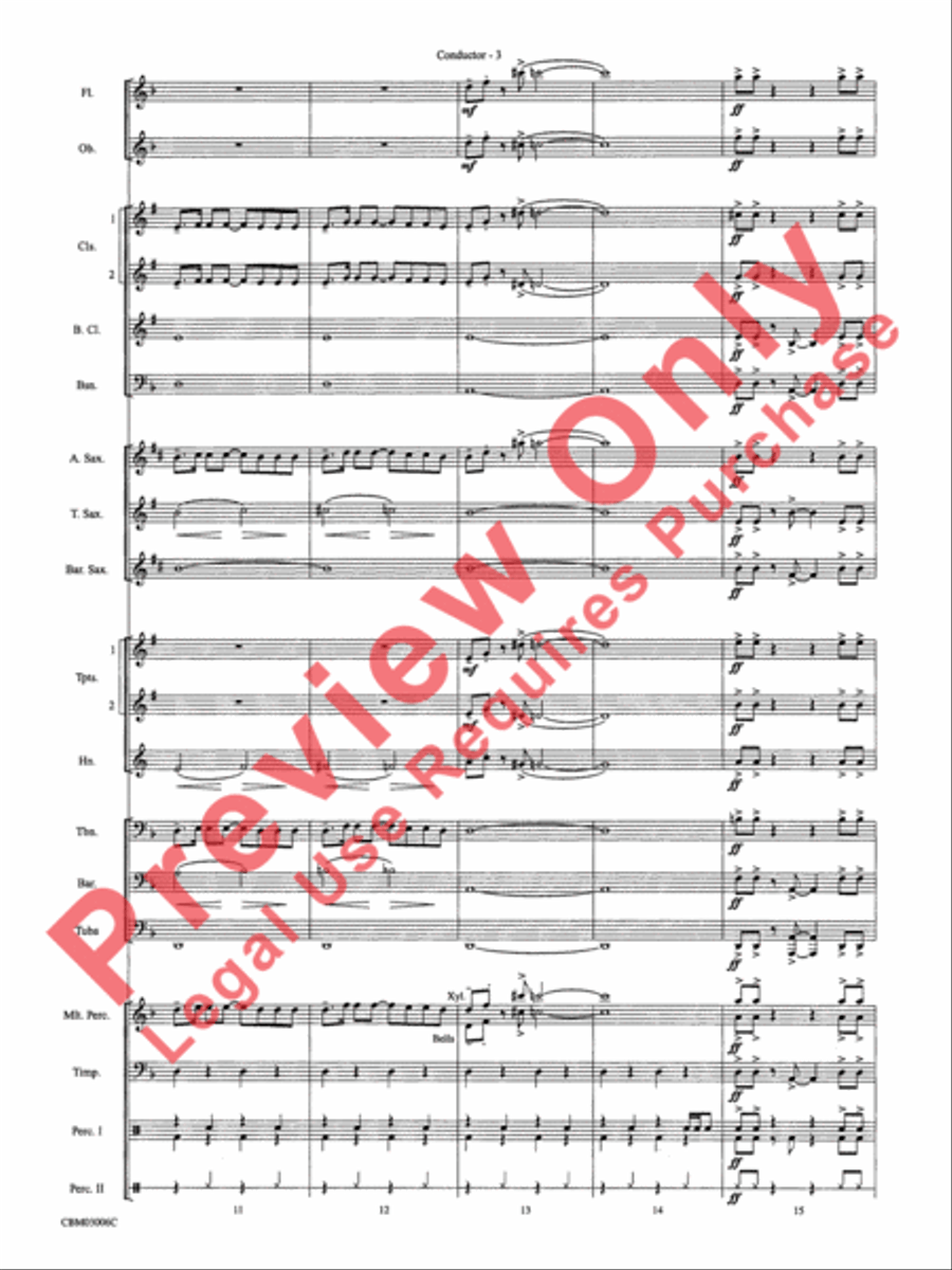 The James Bond Theme (from Die Another Day) Concert Band scores gallery preview page 6