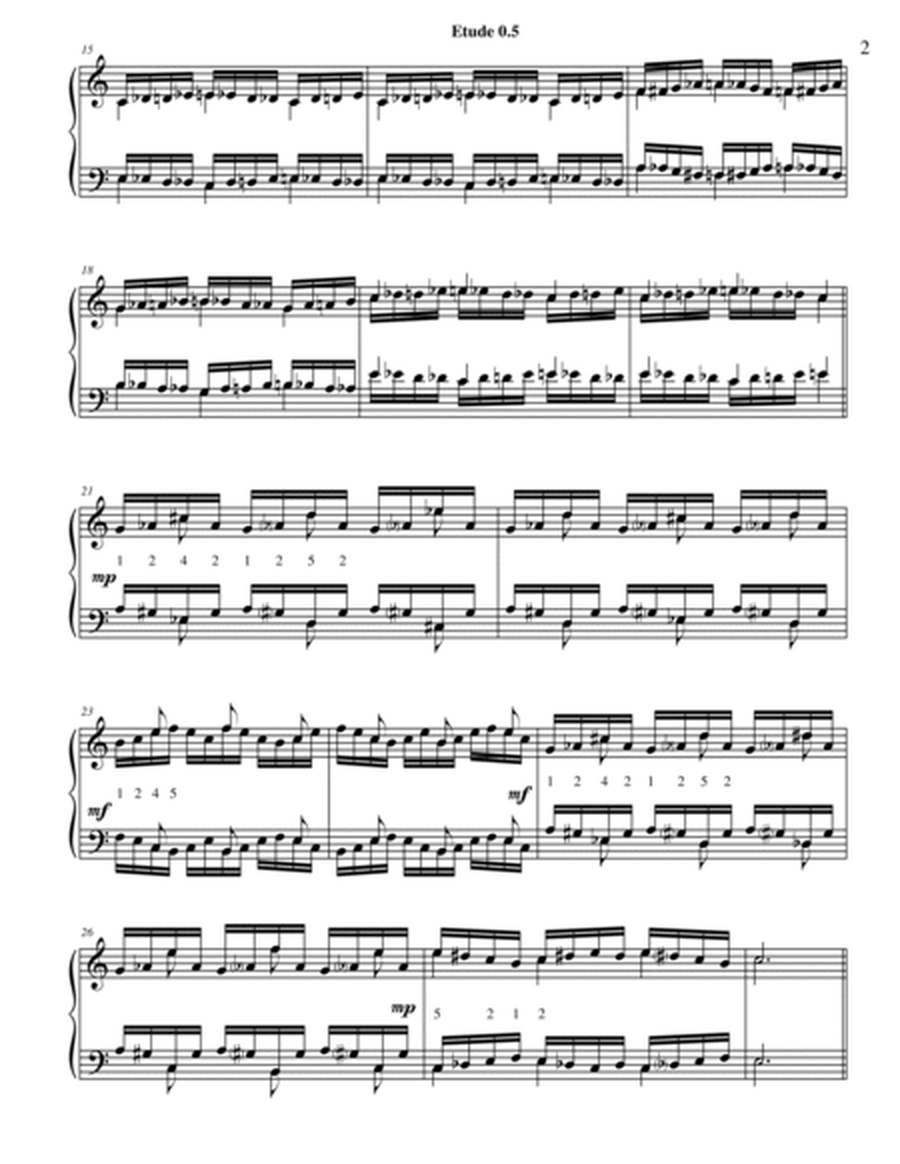 Etude 0.5 from 25 Etudes for Piano Solo, using Mirroring, Symmetry, and Intervals image number null