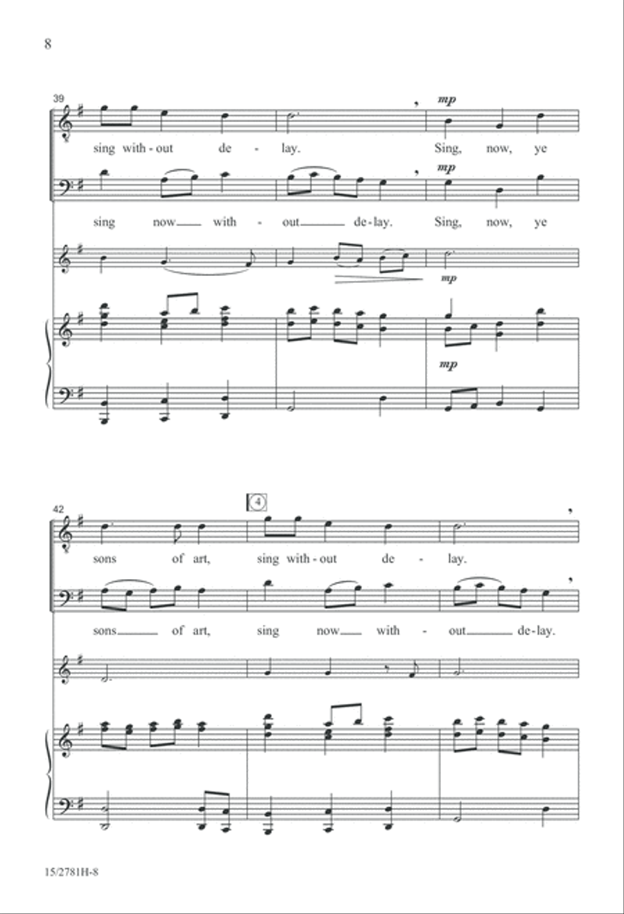 Sing, Now, Ye Sons of Art TB scores gallery preview page 9