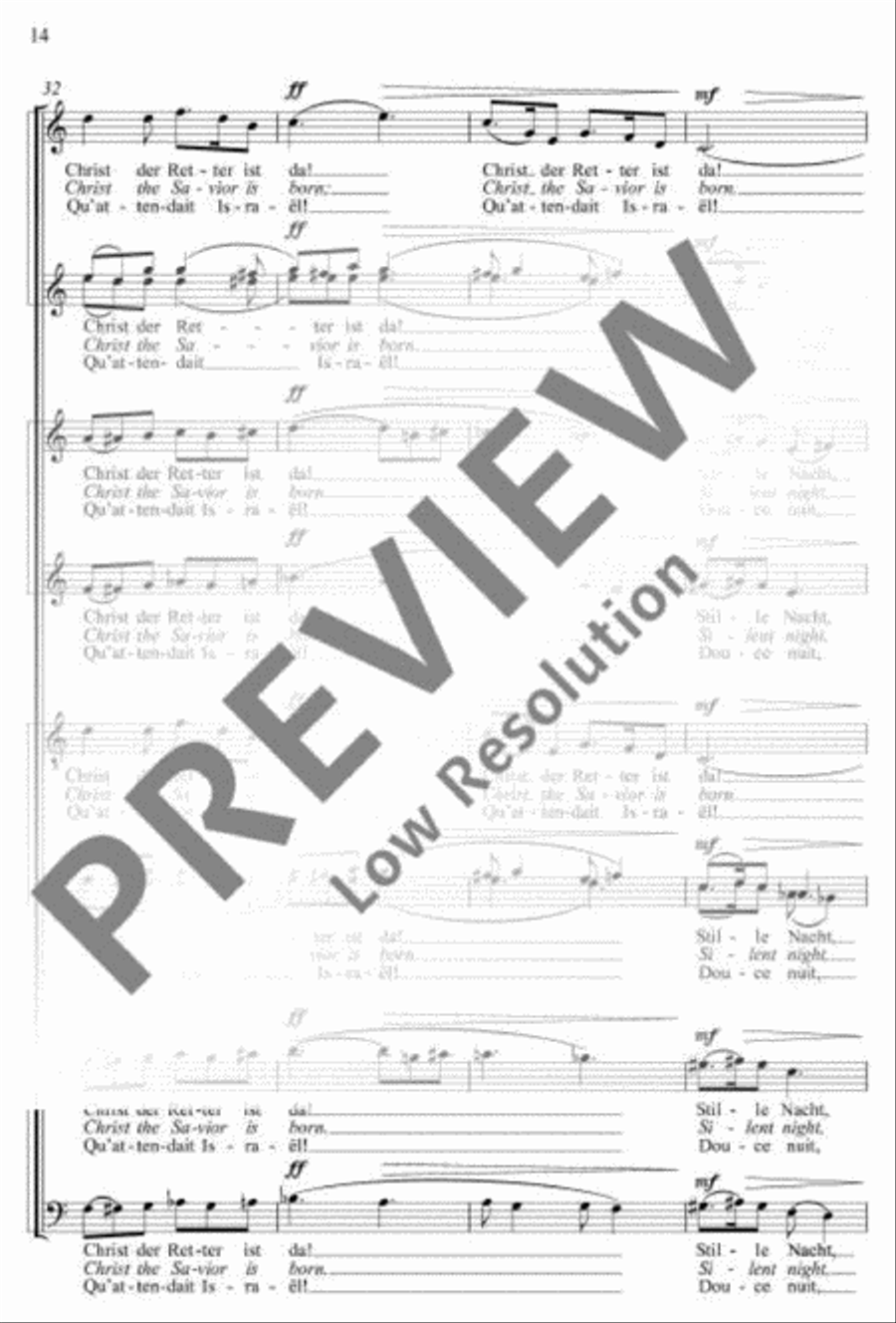 Silent Night, Holy Night A Cappella scores gallery preview page 15