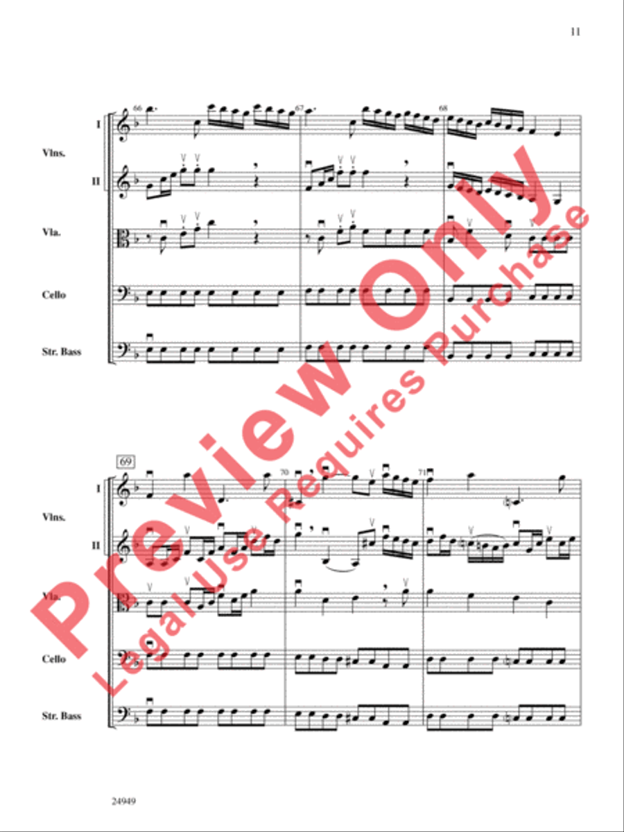 Divertimento No. 3 (1st Movement) String Orchestra scores gallery preview page 12