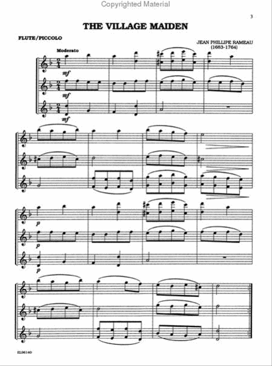 Classical Trios for All (From the Baroque to the 20th Century) Small Ensemble scores gallery preview page 2