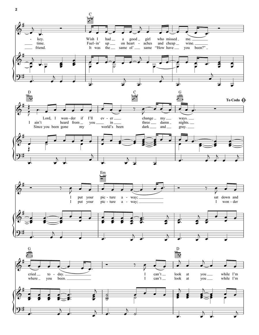 Picture Picture Piano, Vocal, Guitar scores gallery preview page 2