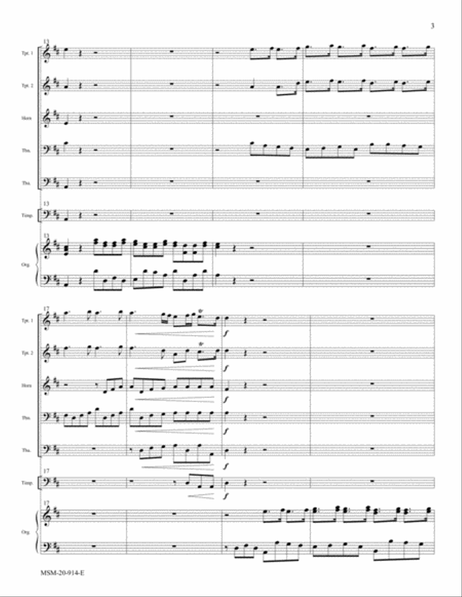 Overture from Water Music, Suite 2 Organ scores gallery preview page 3