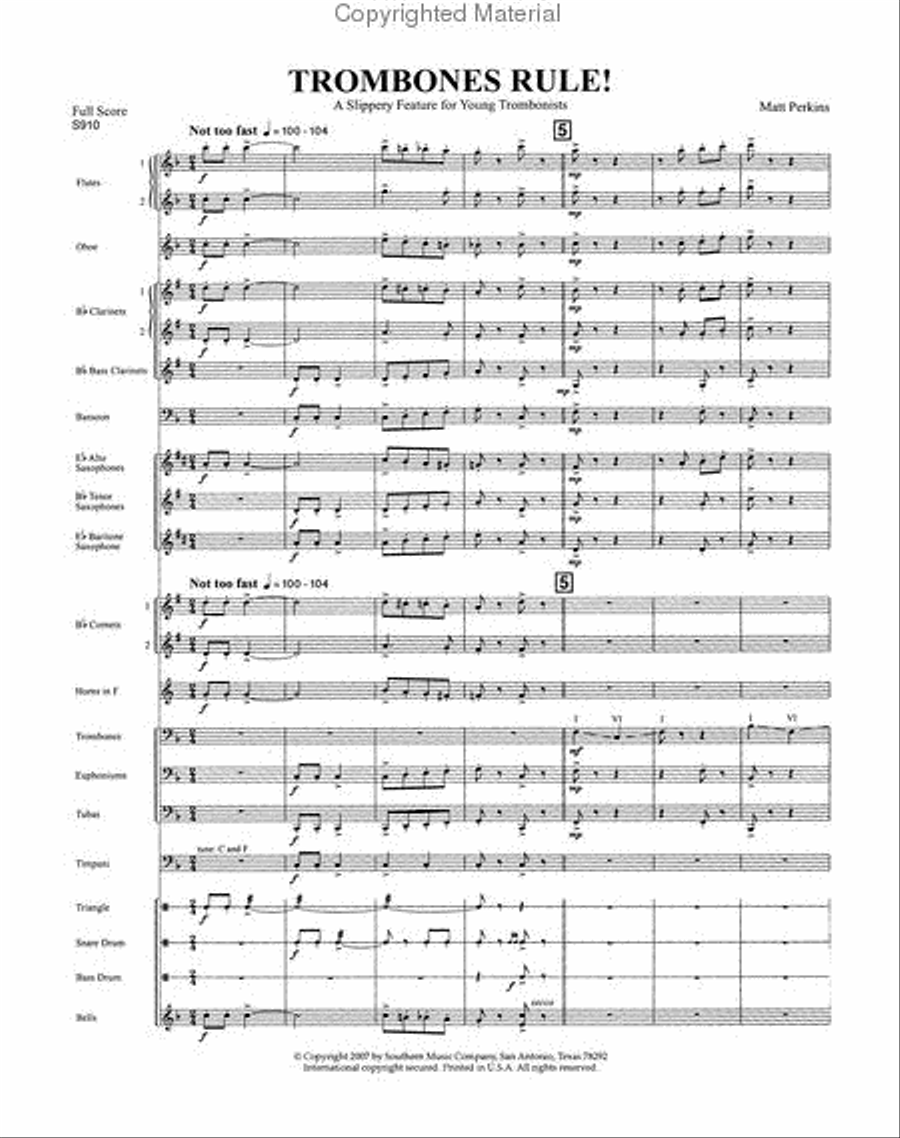 Trombones Rule Concert Band scores gallery preview page 2