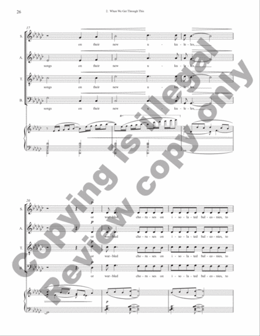 Unconditional Love (Vocal Score) 4-Part scores gallery preview page 11