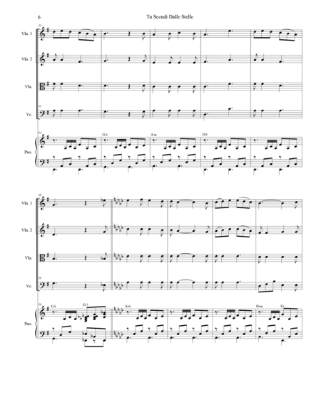 Tu Scendi Dalle Stelle (String Quartet and Piano) image number null