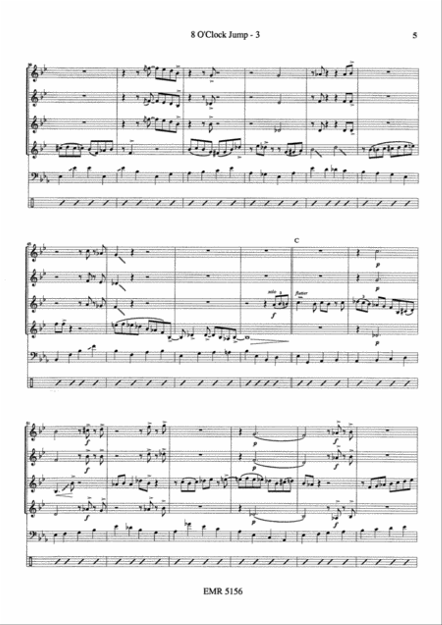 8 O'Clock Jump Double Bass scores gallery preview page 5