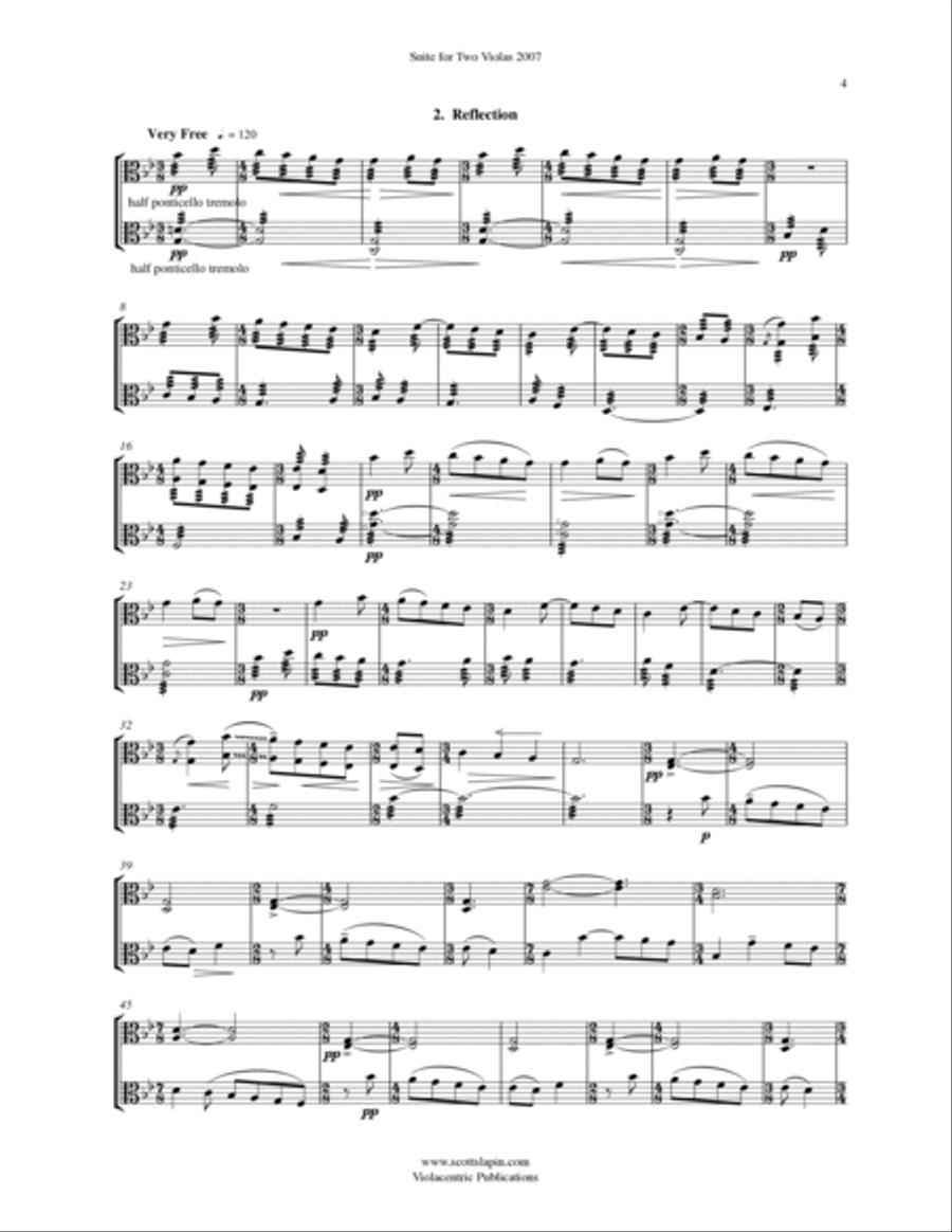 Suite for Two Violas (2007) String Duet scores gallery preview page 6