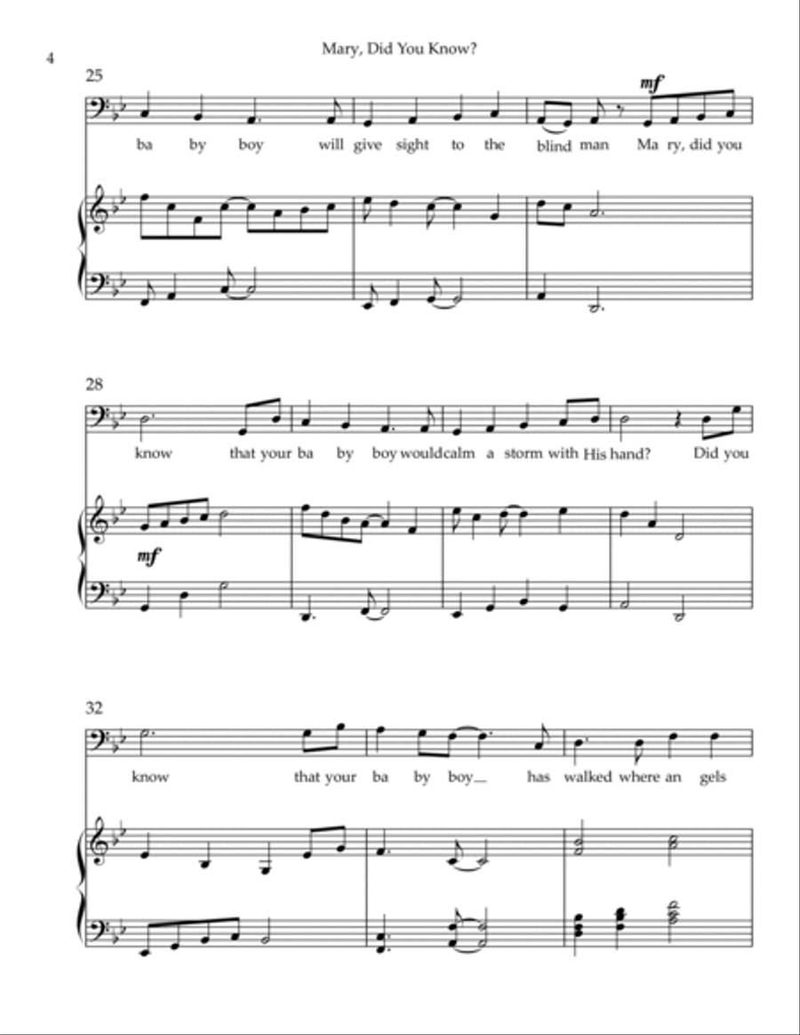 Mary, Did You Know? Mary, Did You Know? Harp scores gallery preview page 4