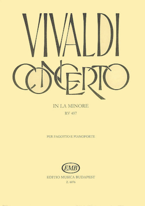Book cover for Concerto in A Minor for Bassoon, Strings and Continuo, RV497