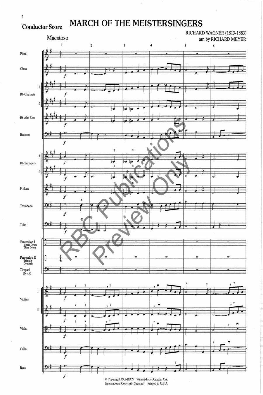 March Of The Meistersingers-Full Orchestra Full Orchestra scores gallery preview page 3