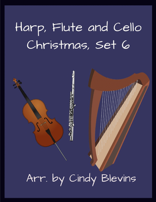 Book cover for Harp, Flute and Cello, Christmas, Set 6