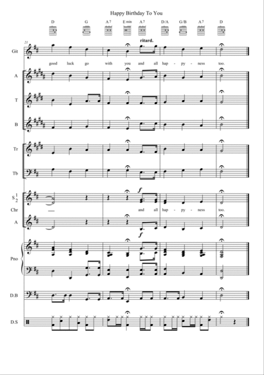 Happy Birthday To You Jazz Ensemble scores gallery preview page 6