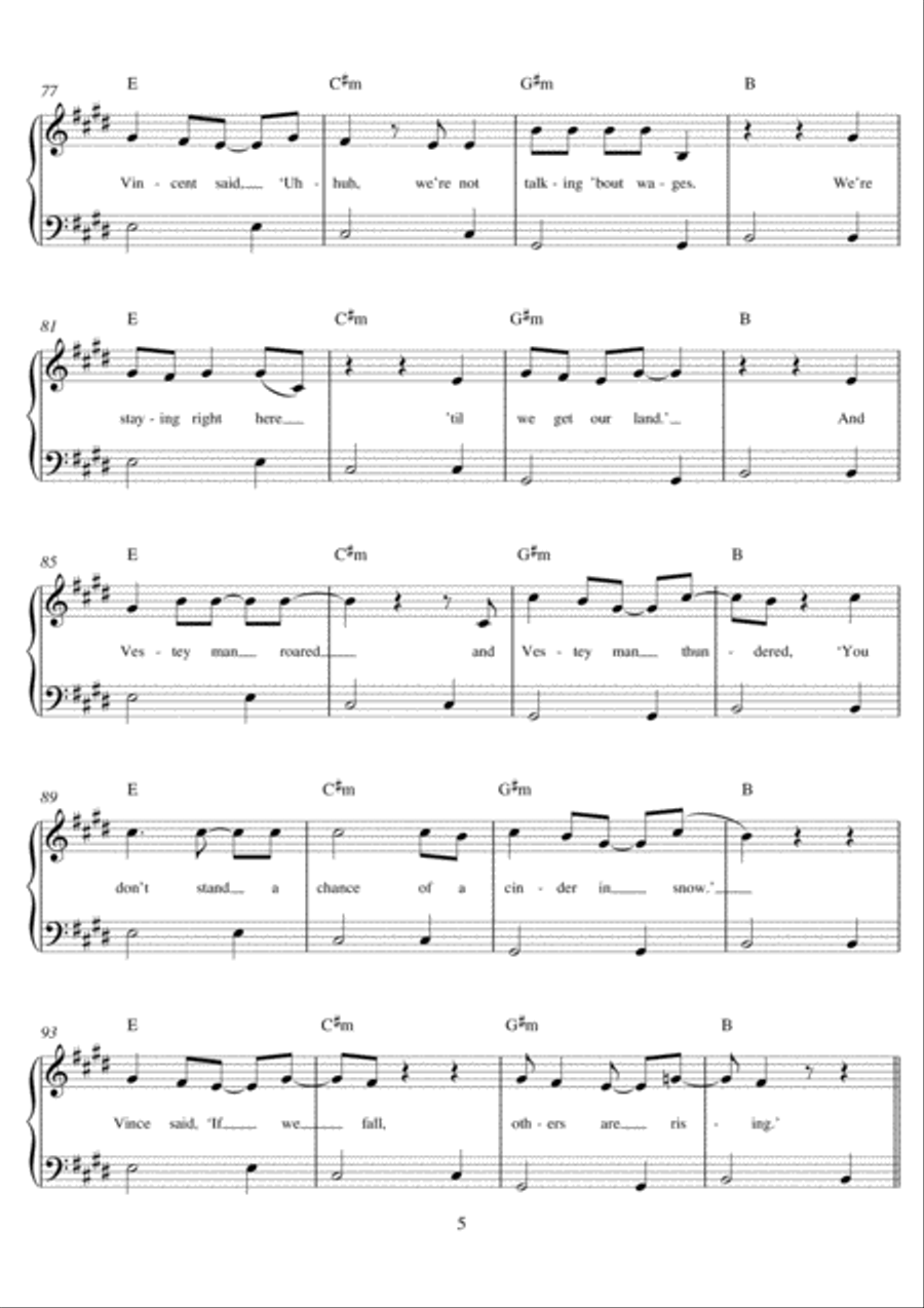 From Little Things Big Things Grow Easy Piano scores gallery preview page 5