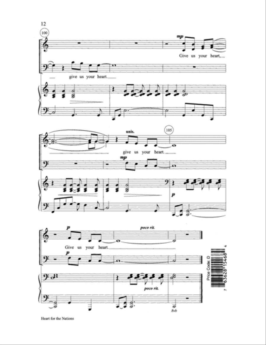 Heart for the Nations Heart for the Nations 4-Part scores gallery preview page 12