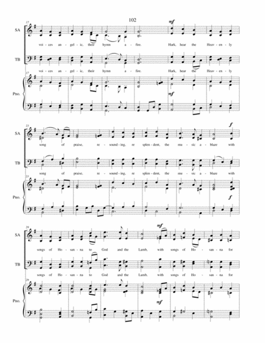 Hark, Hear the Sound of Trumpet Bold - SATB choir with piano accompaniment image number null