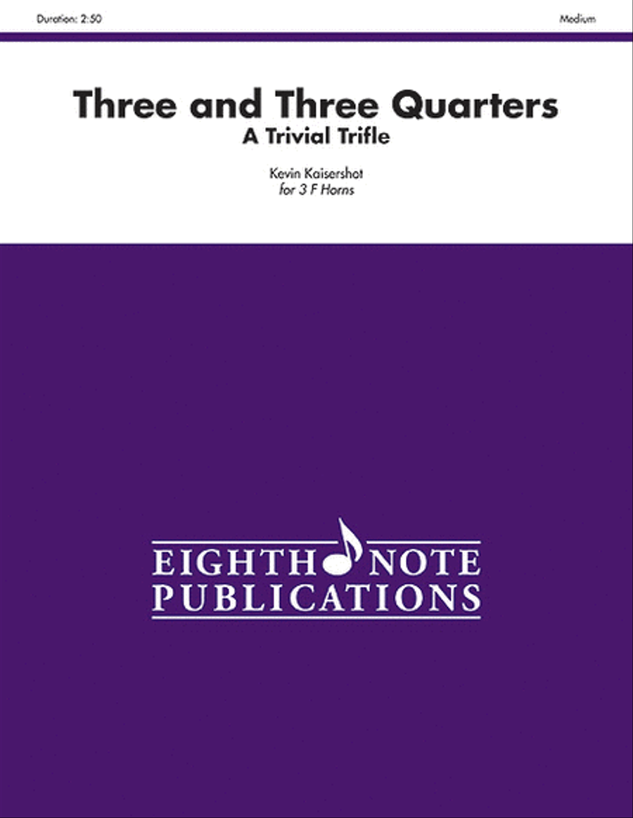 Three and Three Quarters Small Ensemble scores gallery preview page 1