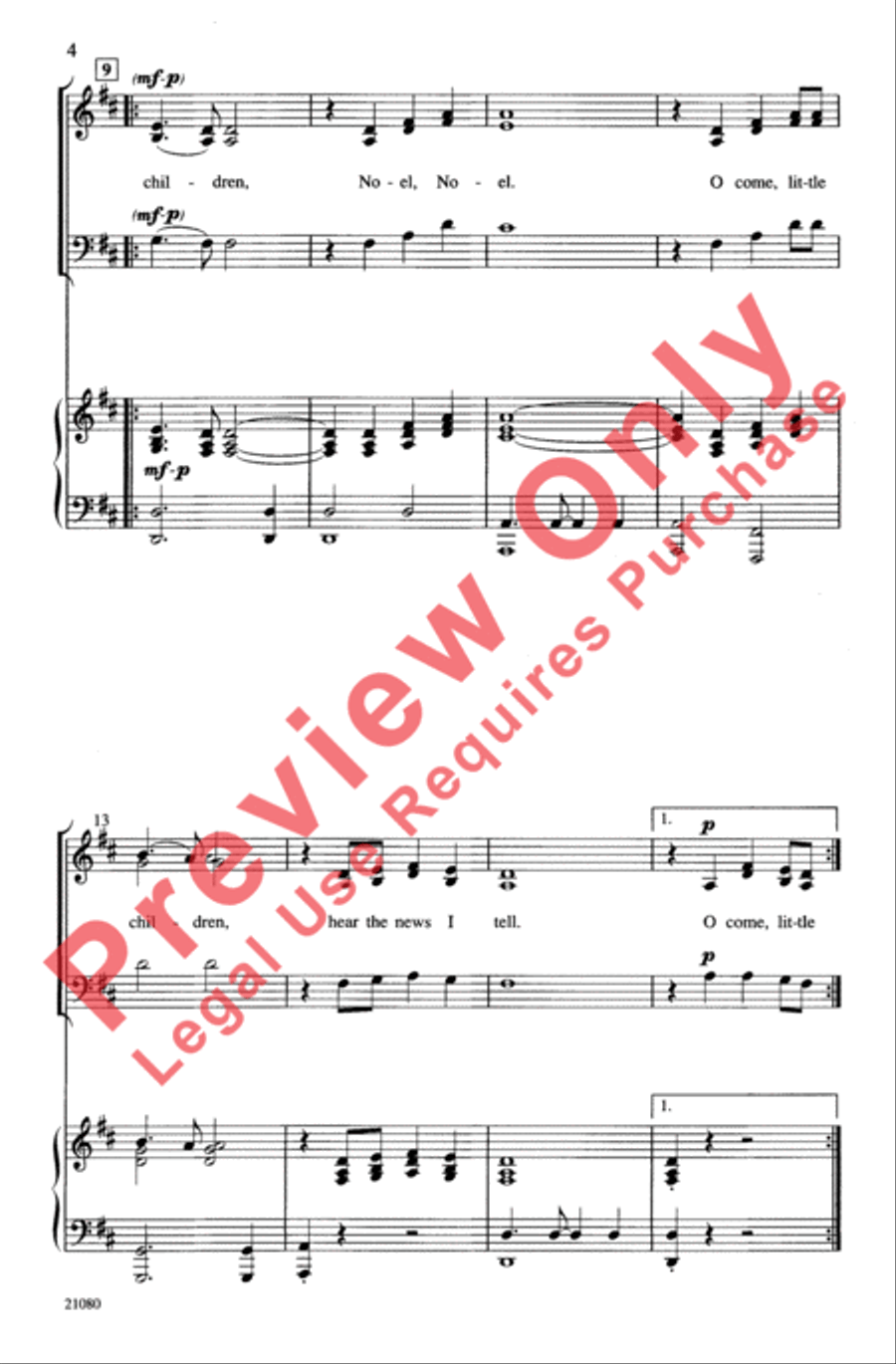 A Gospel Noel 3-Part scores gallery preview page 3