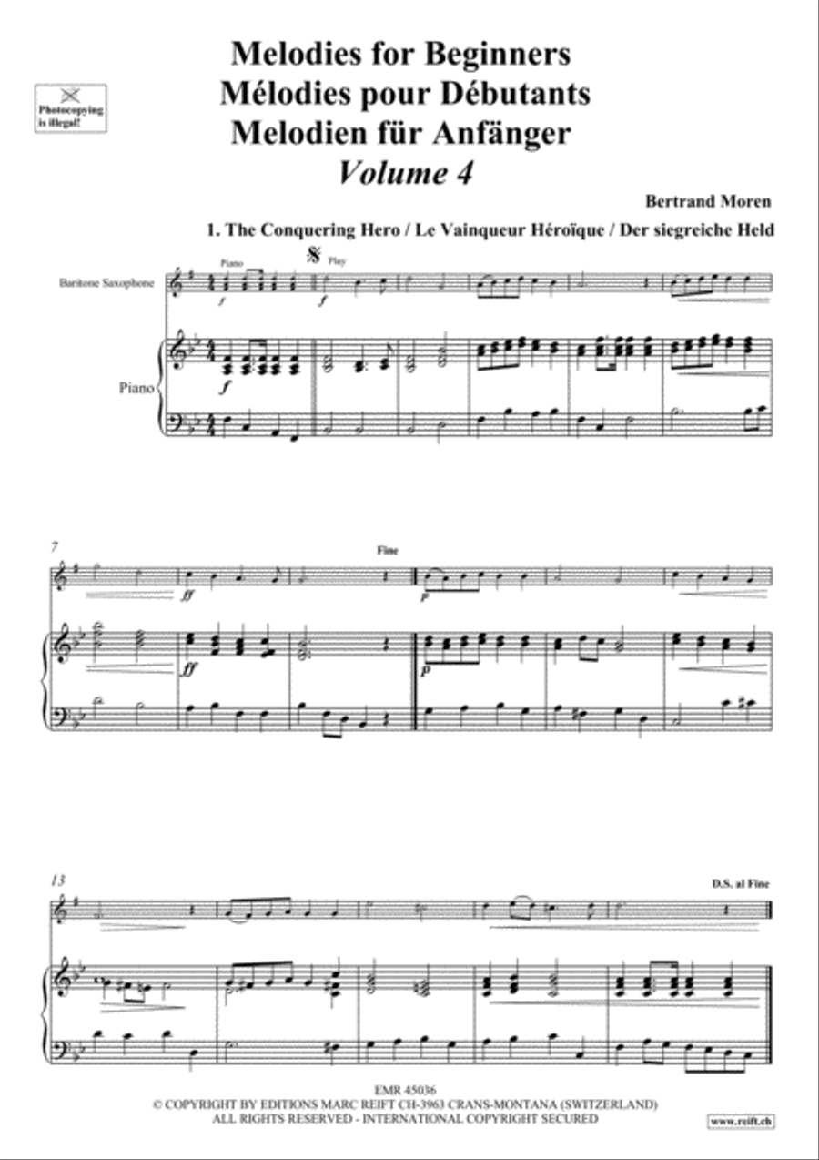 Melodies for Beginners Volume 4 Baritone Saxophone scores gallery preview page 6