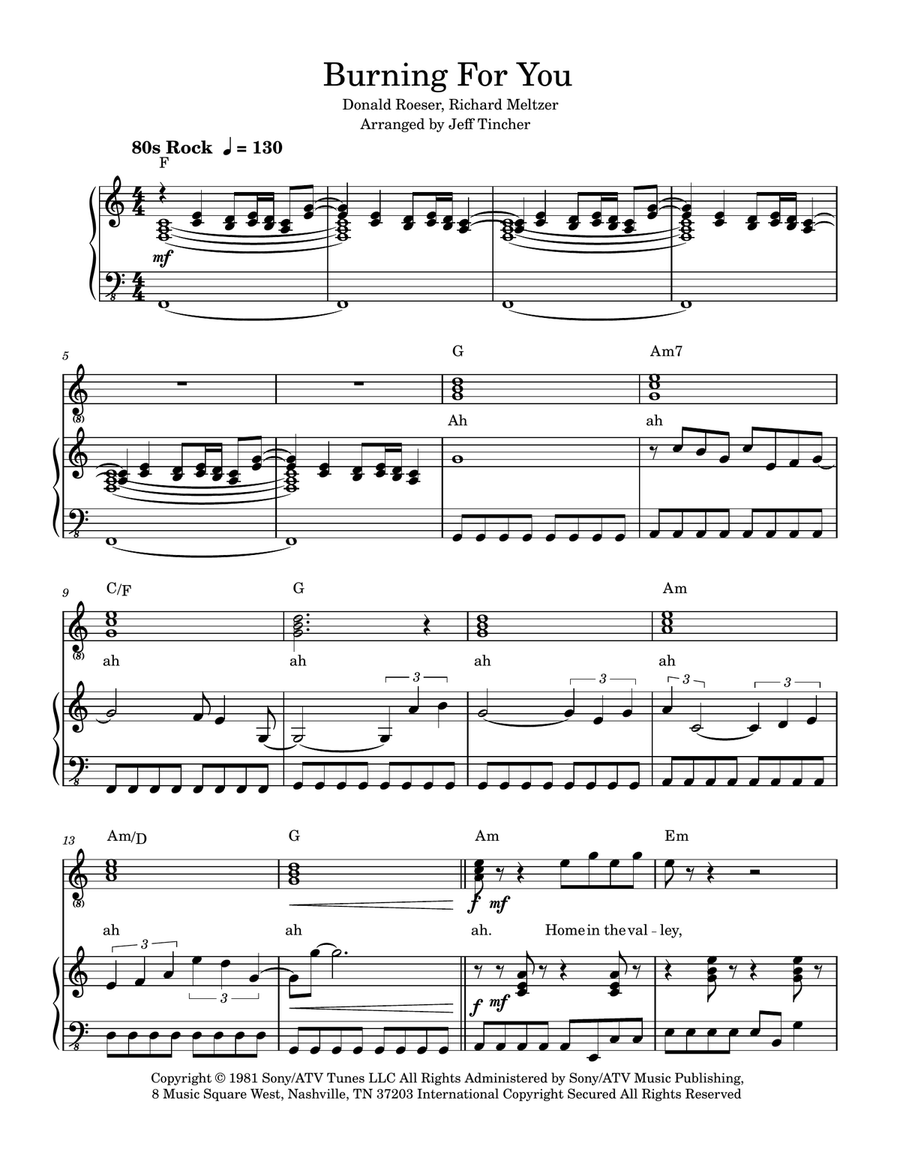 Burning For You Burning For You Piano, Vocal scores gallery preview page 2