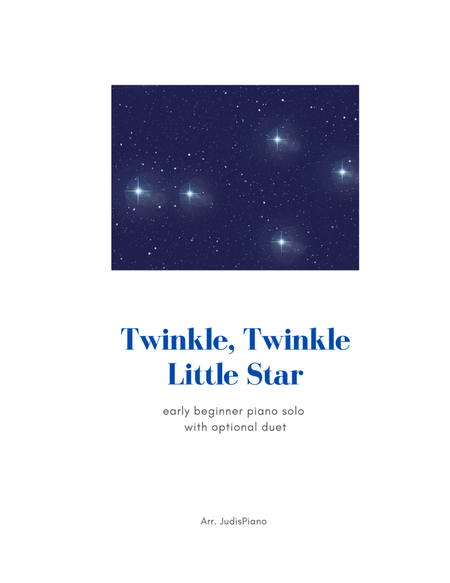 Twinkle, Twinkle Little Star (Early Beginner Piano Solo with Optional Duet)