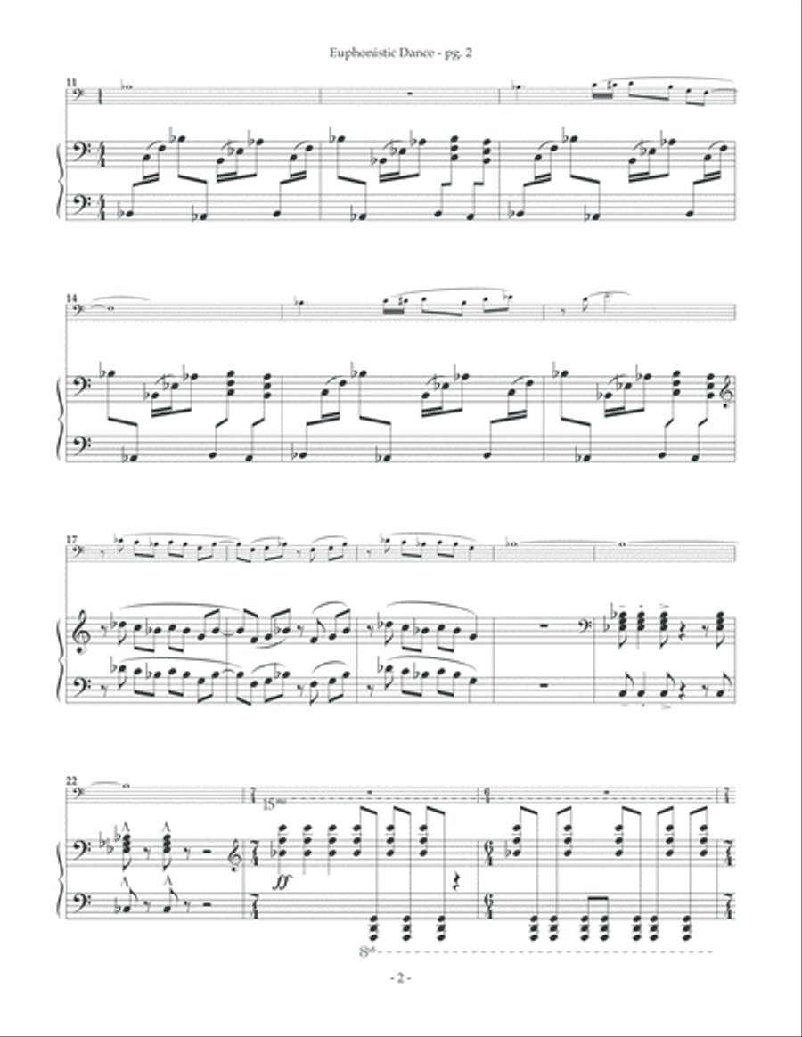 Euphonistic Dance - Piano and Euphonium Euphonium scores gallery preview page 6