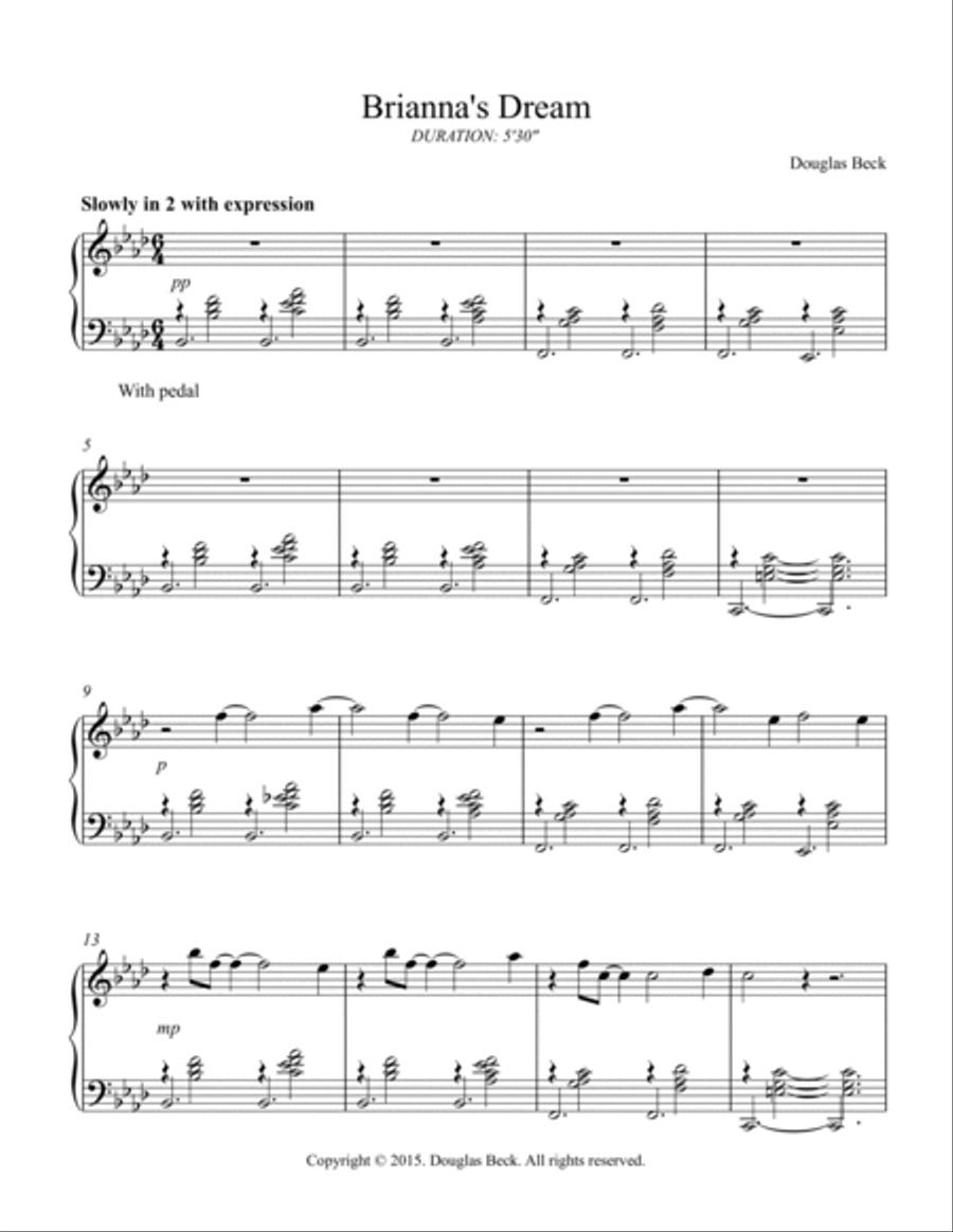 Brianna's Dream Piano Solo scores gallery preview page 2