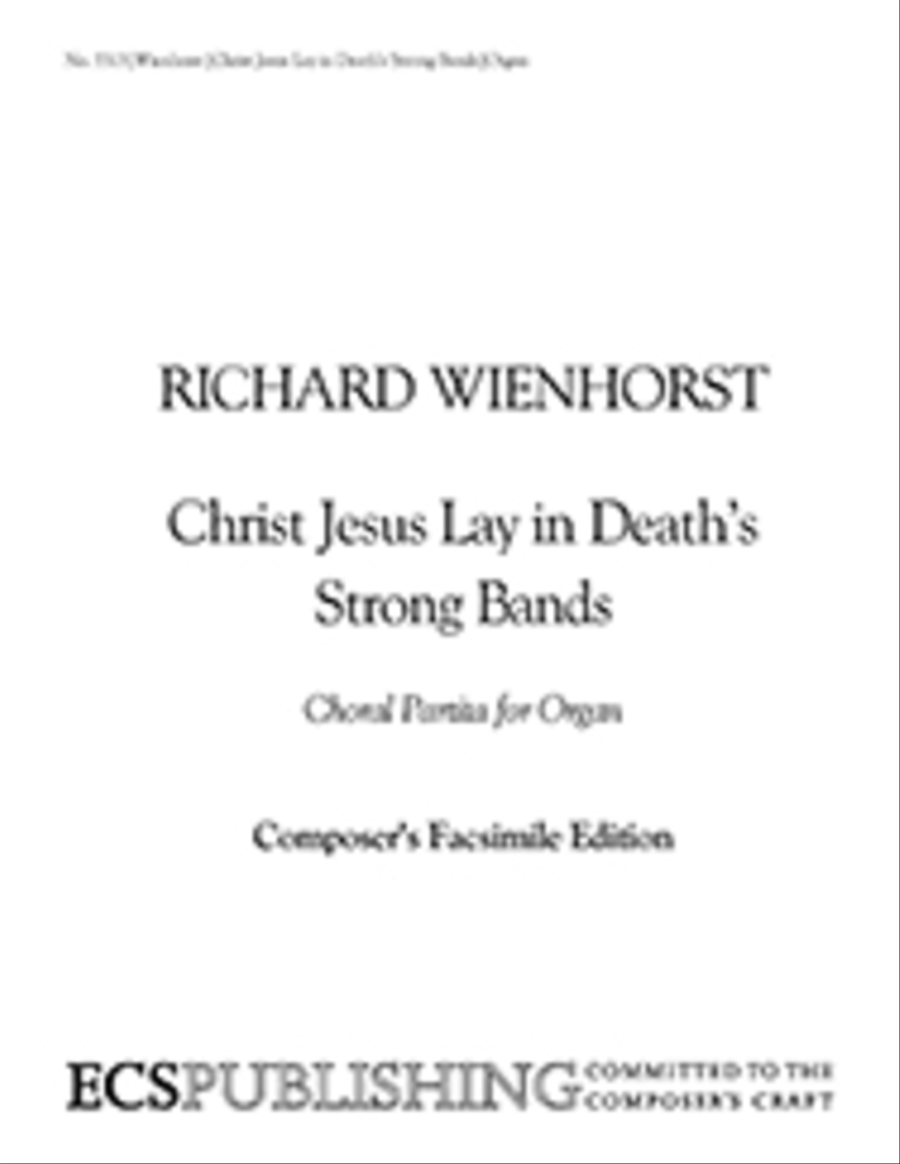 Christ Jesus Lay in Death's Strong Bands Organ scores gallery preview page 1