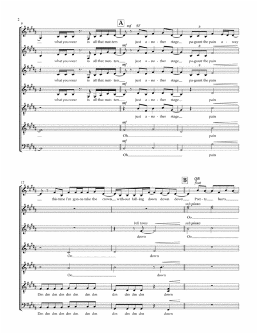 Pretty Hurts Divisi scores gallery preview page 2